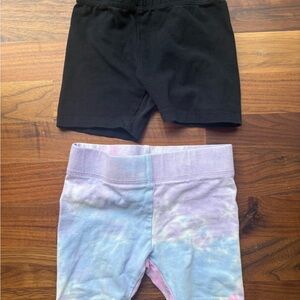 🌈🖤 Cotton On Kids Tie-Dye & Black Shorts Set – 2T Biker Shorts ✨